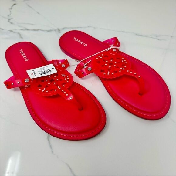 Torrid Lucite Strappy Sandals- Size 8WW - Picture 1 of 11